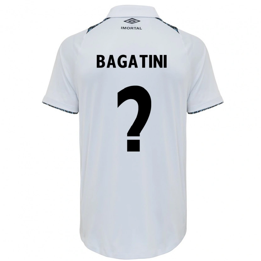 Danxen Kinderen Gustavo Bagatini #0 Wit Blauw Uitshirt Uittenue 2025/26 T-Shirt