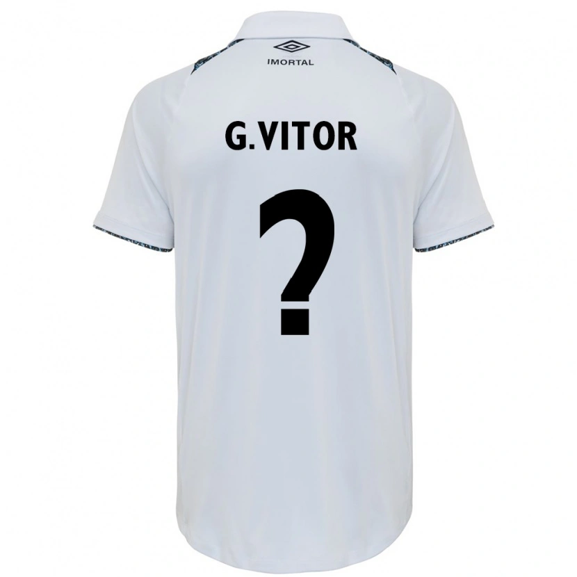 Danxen Kinderen Gabriel Vitor #0 Wit Blauw Uitshirt Uittenue 2025/26 T-Shirt