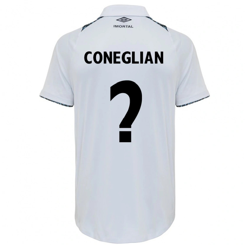 Danxen Kinderen Arthur Coneglian #0 Wit Blauw Uitshirt Uittenue 2025/26 T-Shirt
