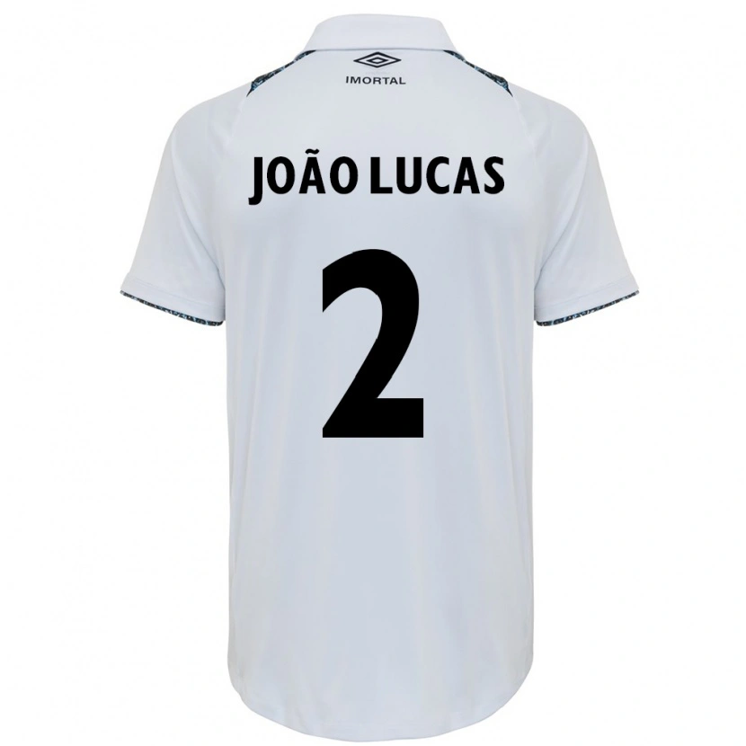 Danxen Kinderen João Lucas #2 Wit Blauw Uitshirt Uittenue 2025/26 T-Shirt
