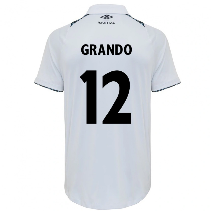 Danxen Kinderen Gabriel Grando #12 Wit Blauw Uitshirt Uittenue 2025/26 T-Shirt