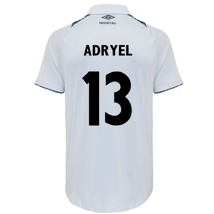 Danxen Kinderen Adryel #13 Wit Blauw Uitshirt Uittenue 2025/26 T-Shirt