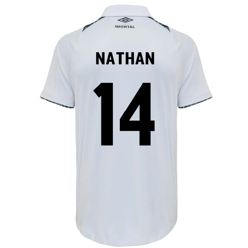 Danxen Kinderen Nathan #14 Wit Blauw Uitshirt Uittenue 2025/26 T-Shirt