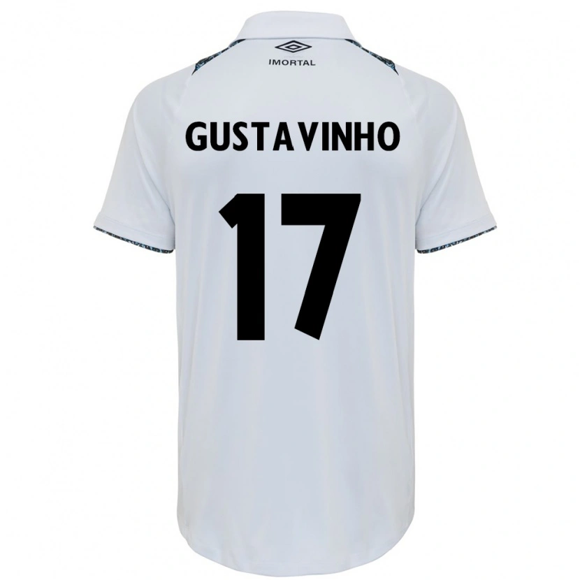 Danxen Kinderen Gustavinho #17 Wit Blauw Uitshirt Uittenue 2025/26 T-Shirt