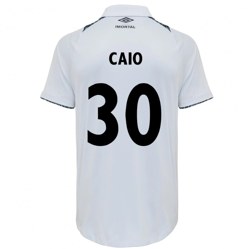 Danxen Kinderen Rodrigo Caio #30 Wit Blauw Uitshirt Uittenue 2025/26 T-Shirt