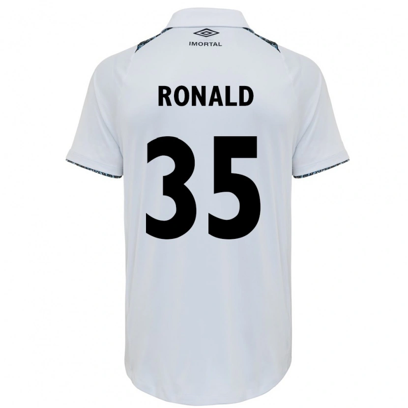 Danxen Kinderen Ronald #35 Wit Blauw Uitshirt Uittenue 2025/26 T-Shirt