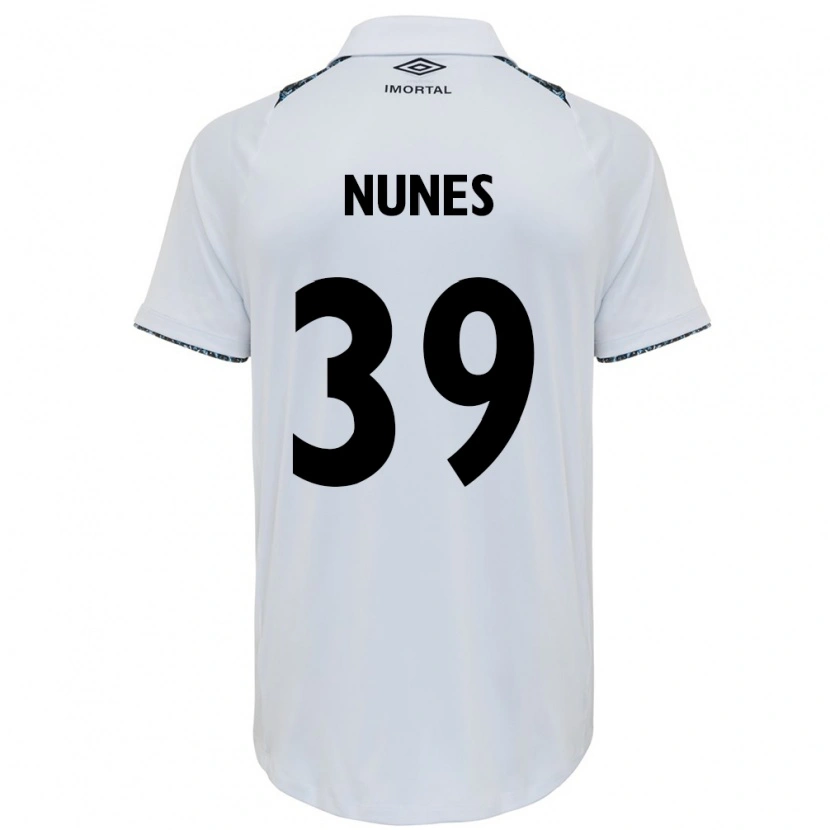 Danxen Kinderen Gustavo Gomes #39 Wit Blauw Uitshirt Uittenue 2025/26 T-Shirt