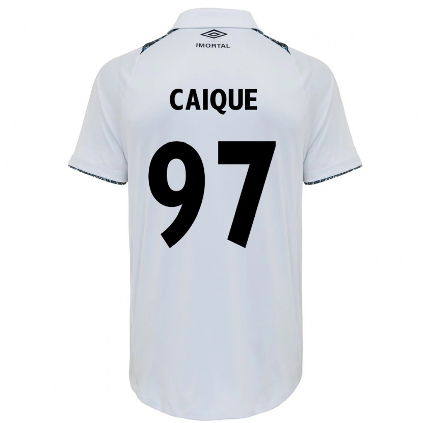 Danxen Kinderen Caíque #97 Wit Blauw Uitshirt Uittenue 2025/26 T-Shirt