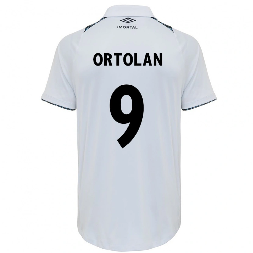 Danxen Kinderen Dani Ortolan #9 Wit Blauw Uitshirt Uittenue 2025/26 T-Shirt