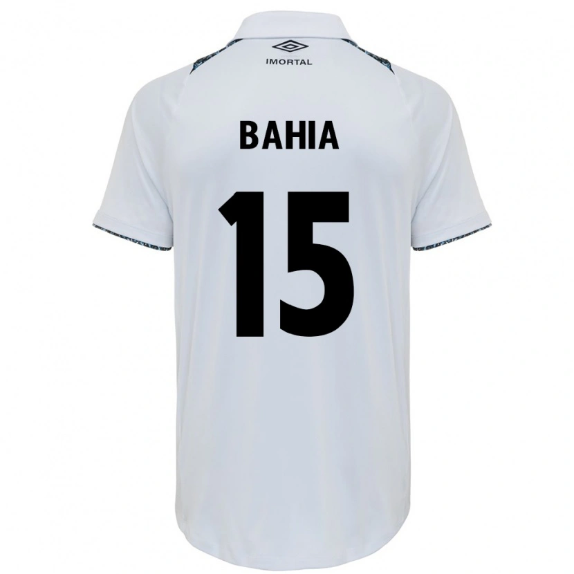Danxen Kinderen Raíssa Bahia #15 Wit Blauw Uitshirt Uittenue 2025/26 T-Shirt