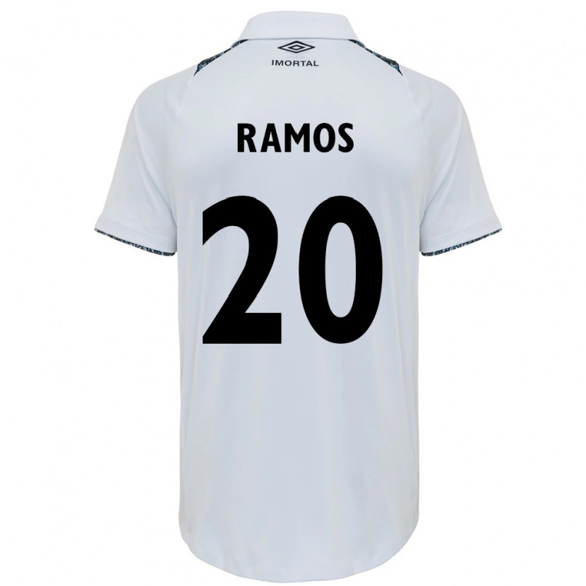 Danxen Kinderen Mónica Ramos #20 Wit Blauw Uitshirt Uittenue 2025/26 T-Shirt