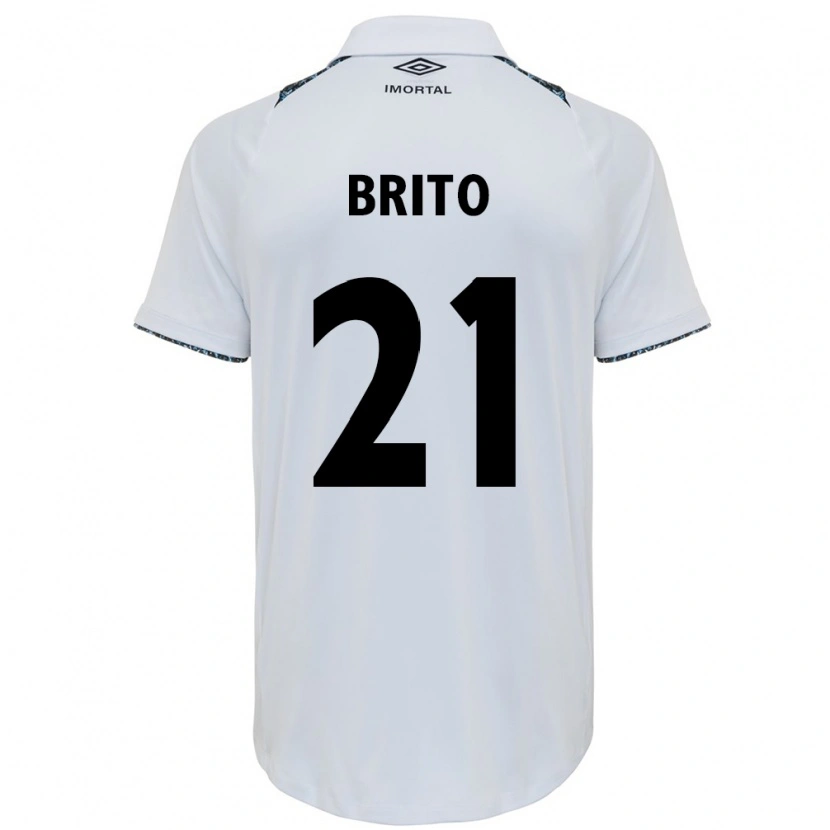 Danxen Kinderen Brito #21 Wit Blauw Uitshirt Uittenue 2025/26 T-Shirt