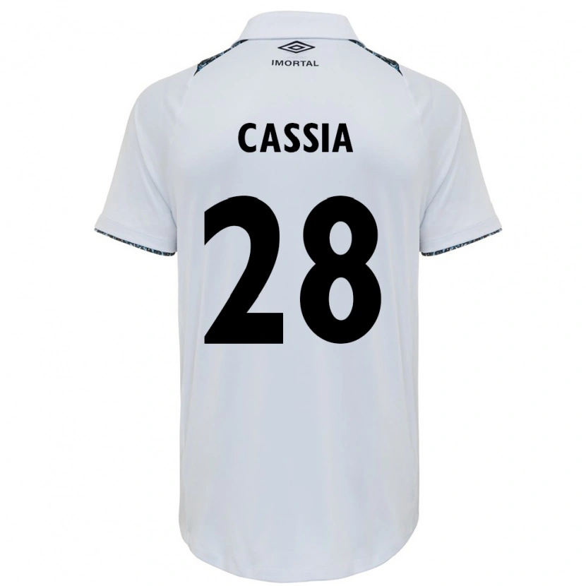 Danxen Kinderen Cássia #28 Wit Blauw Uitshirt Uittenue 2025/26 T-Shirt