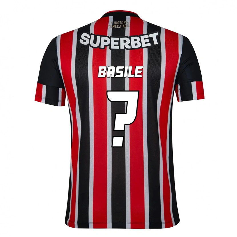 Danxen Kinderen Basile #0 Zwart Rood Uitshirt Uittenue 2025/26 T-Shirt