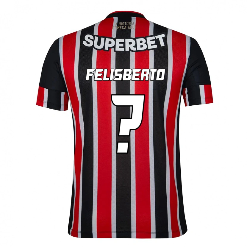 Danxen Kinderen Igor Felisberto #0 Zwart Rood Uitshirt Uittenue 2025/26 T-Shirt