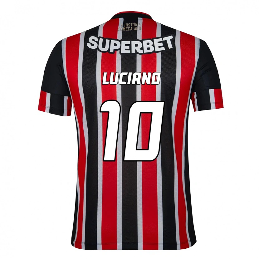 Danxen Kinderen Luciano #10 Zwart Rood Uitshirt Uittenue 2025/26 T-Shirt