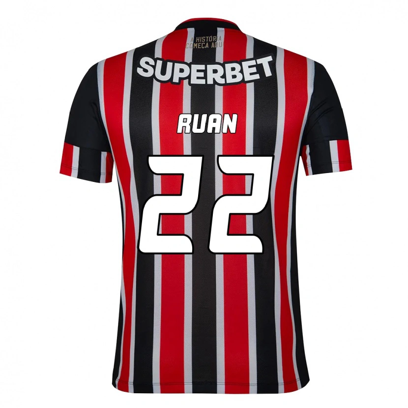Danxen Kinderen Ruan #22 Zwart Rood Uitshirt Uittenue 2025/26 T-Shirt