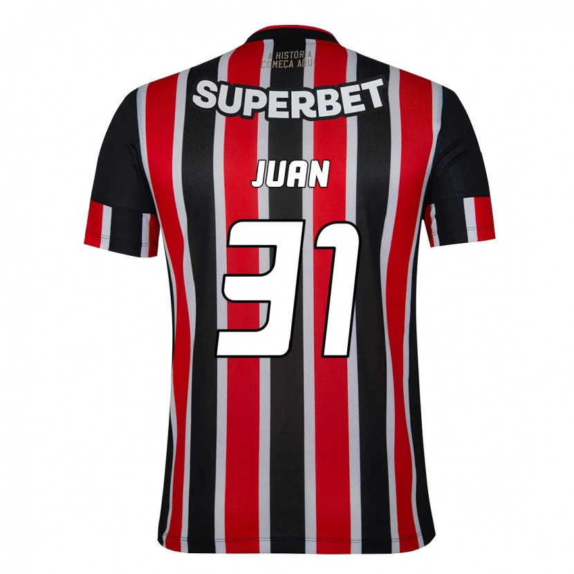 Danxen Kinderen Juan #31 Zwart Rood Uitshirt Uittenue 2025/26 T-Shirt