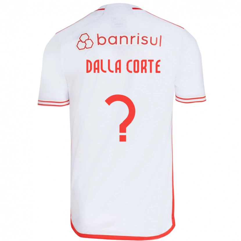 Danxen Kinderen João Dalla Corte #0 Wit Rood Uitshirt Uittenue 2025/26 T-Shirt