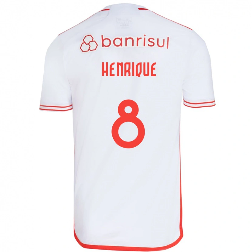 Danxen Kinderen Bruno Henrique #8 Wit Rood Uitshirt Uittenue 2025/26 T-Shirt