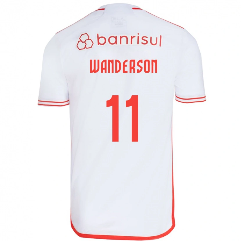 Danxen Kinderen Wanderson #11 Wit Rood Uitshirt Uittenue 2025/26 T-Shirt