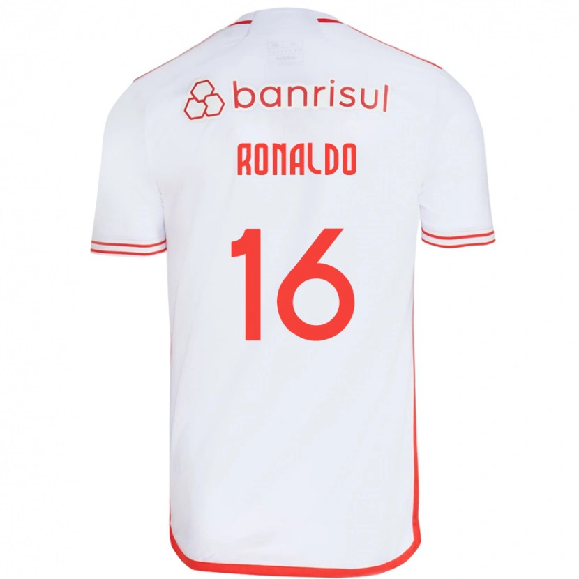 Danxen Kinderen Ronaldo #16 Wit Rood Uitshirt Uittenue 2025/26 T-Shirt