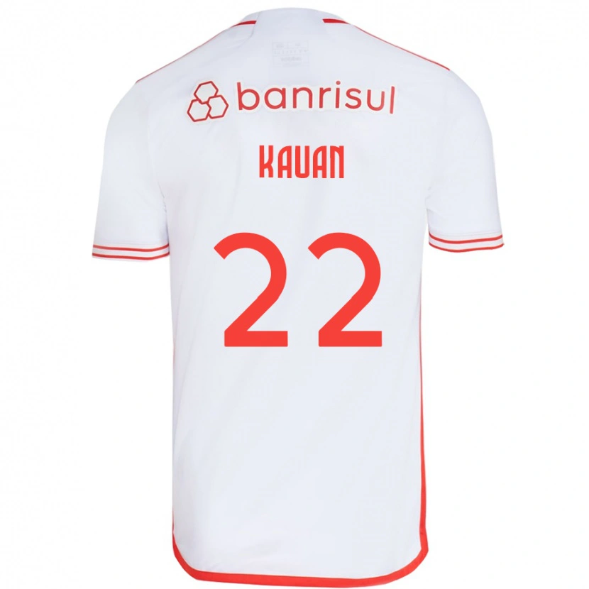 Danxen Kinderen Kauan #22 Wit Rood Uitshirt Uittenue 2025/26 T-Shirt