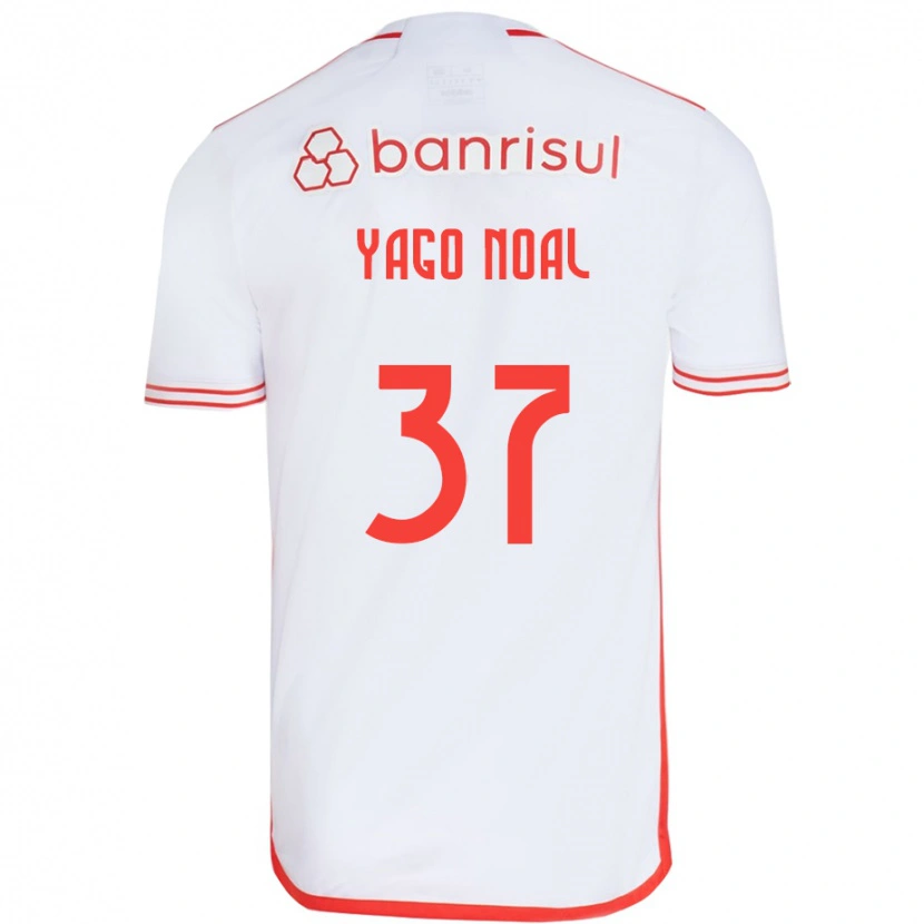 Danxen Kinderen Yago Noal #37 Wit Rood Uitshirt Uittenue 2025/26 T-Shirt
