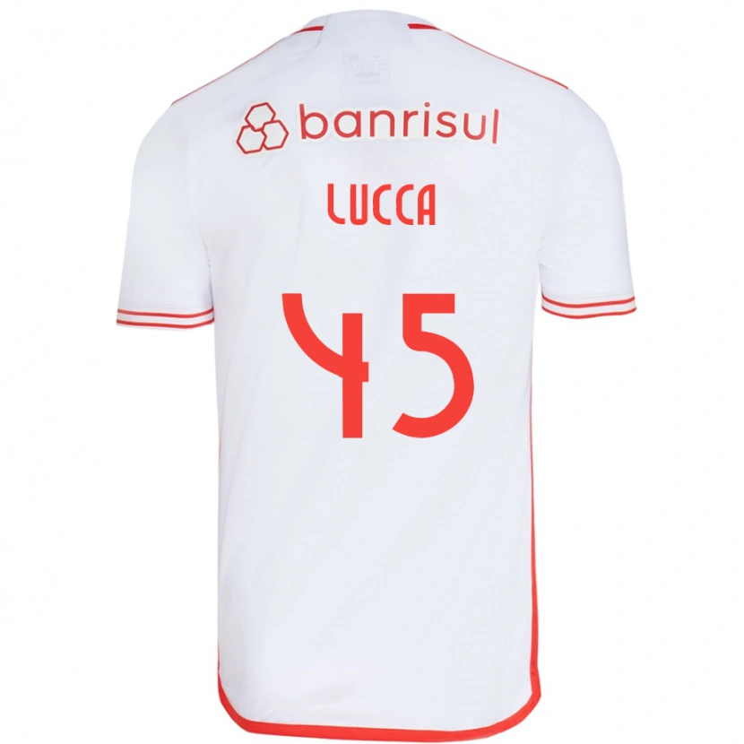 Danxen Kinderen Lucca #45 Wit Rood Uitshirt Uittenue 2025/26 T-Shirt