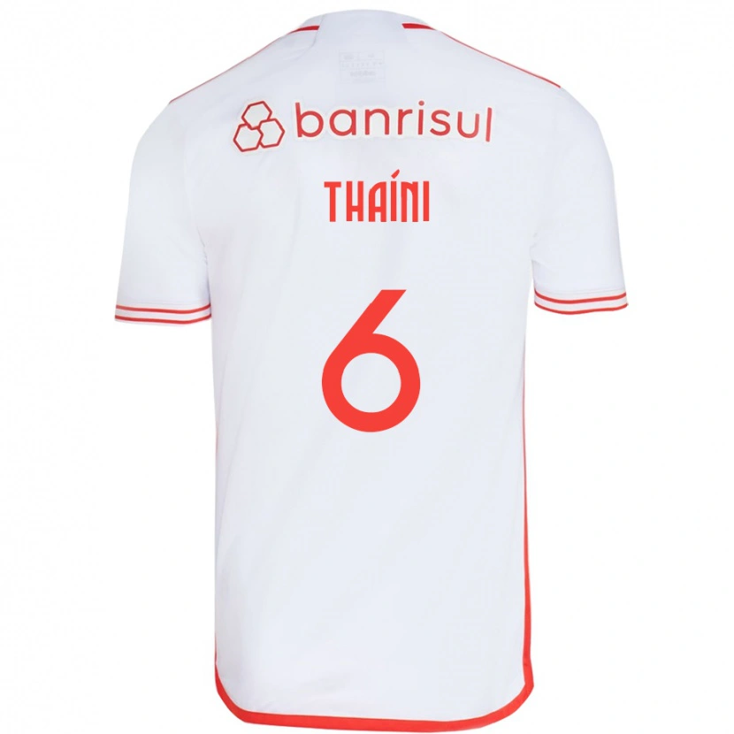 Danxen Kinderen Thaíni #6 Wit Rood Uitshirt Uittenue 2025/26 T-Shirt