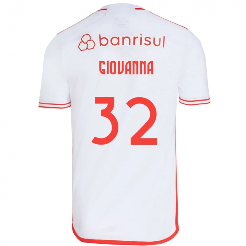 Danxen Kinderen Giulia Giovanna #32 Wit Rood Uitshirt Uittenue 2025/26 T-Shirt