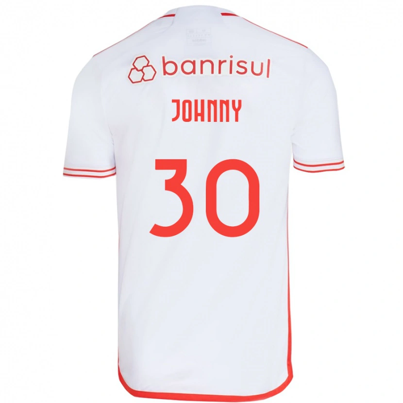 Danxen Kinderen Johnny #30 Wit Rood Uitshirt Uittenue 2025/26 T-Shirt
