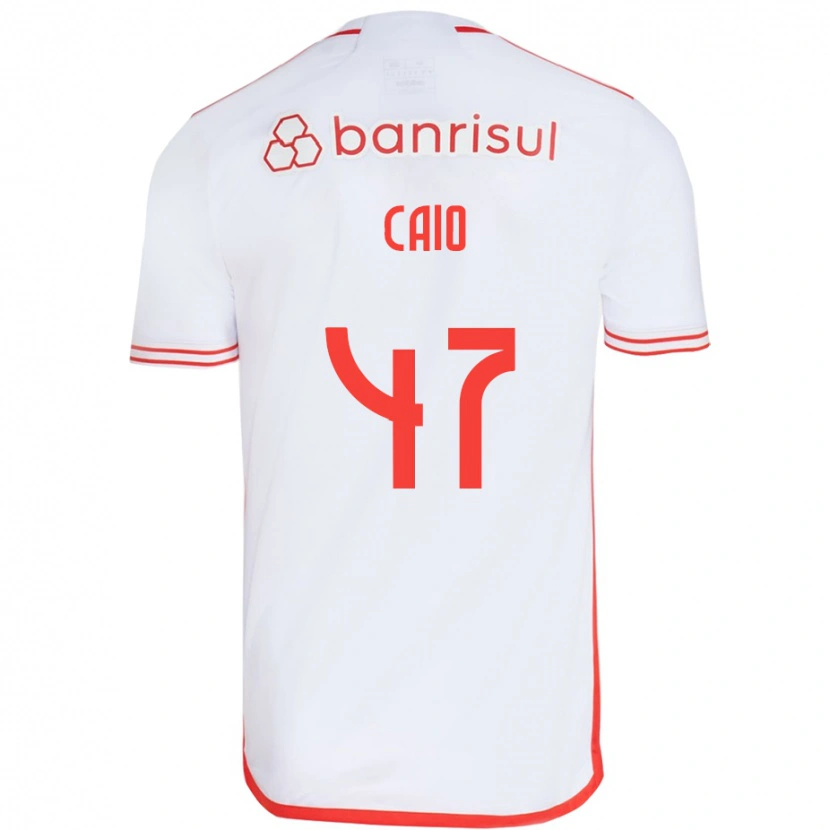 Danxen Kinderen Caio Vidal #47 Wit Rood Uitshirt Uittenue 2025/26 T-Shirt
