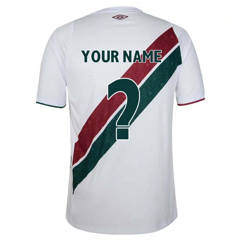 Danxen Kinderen Uw Naam #0 Wit Groen Maroon Uitshirt Uittenue 2025/26 T-Shirt