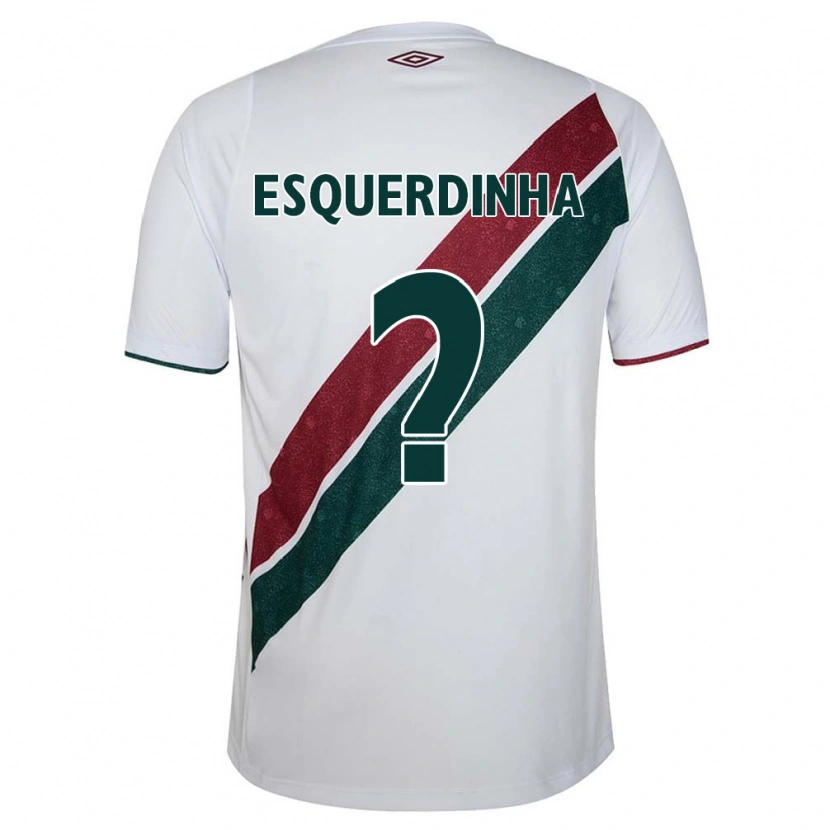 Danxen Kinderen Esquerdinha #0 Wit Groen Maroon Uitshirt Uittenue 2025/26 T-Shirt
