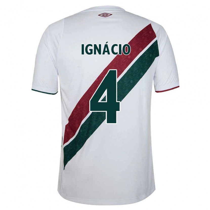 Danxen Kinderen Ignácio #4 Wit Groen Maroon Uitshirt Uittenue 2025/26 T-Shirt