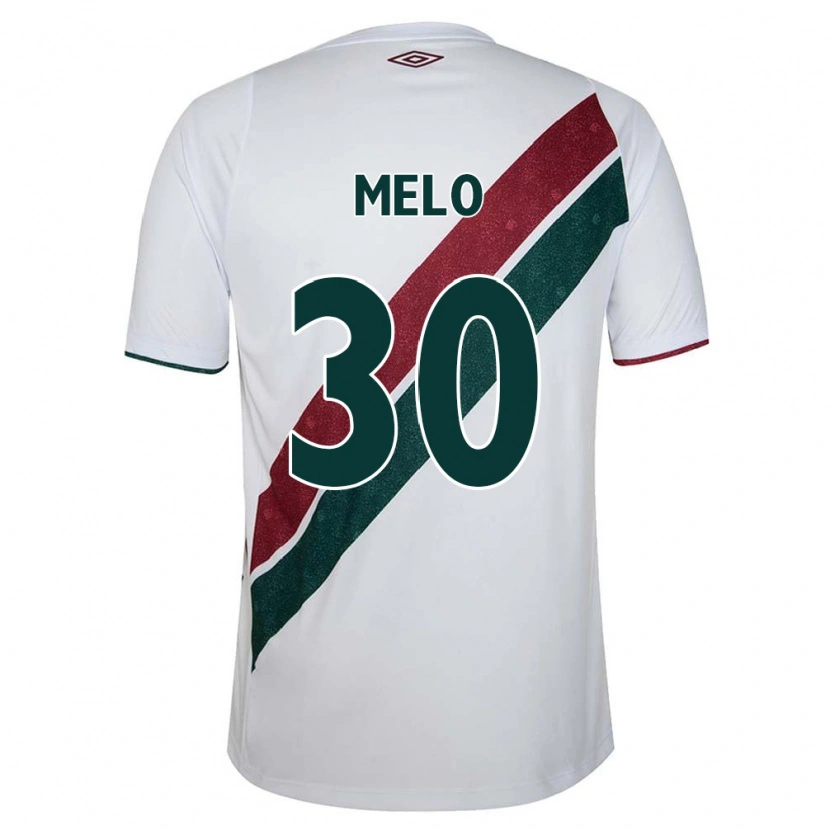 Danxen Kinderen Felipe Melo #30 Wit Groen Maroon Uitshirt Uittenue 2025/26 T-Shirt