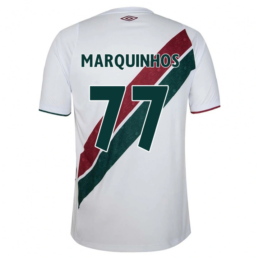 Danxen Kinderen Marquinhos #77 Wit Groen Maroon Uitshirt Uittenue 2025/26 T-Shirt