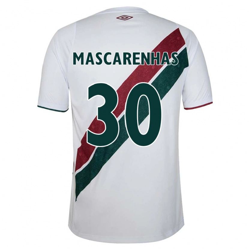 Danxen Kinderen Matheus Mascarenhas #30 Wit Groen Maroon Uitshirt Uittenue 2025/26 T-Shirt