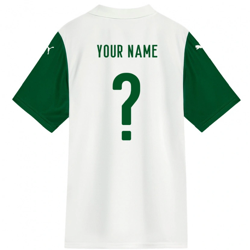 Danxen Kinderen Uw Naam #0 Wit Groen Uitshirt Uittenue 2025/26 T-Shirt