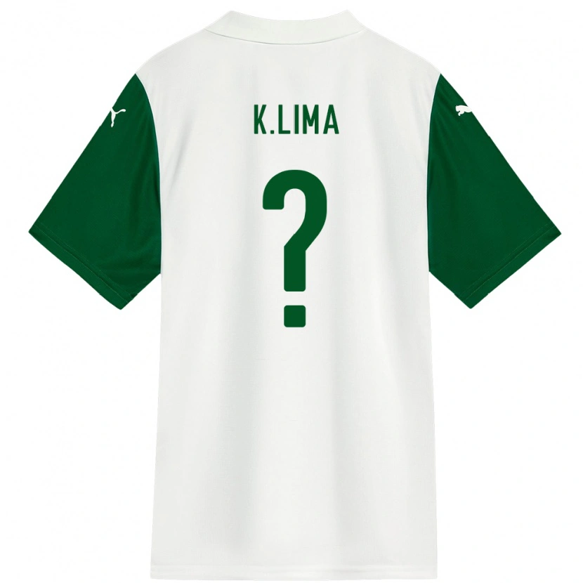 Danxen Kinderen Kauan Lima #0 Wit Groen Uitshirt Uittenue 2025/26 T-Shirt