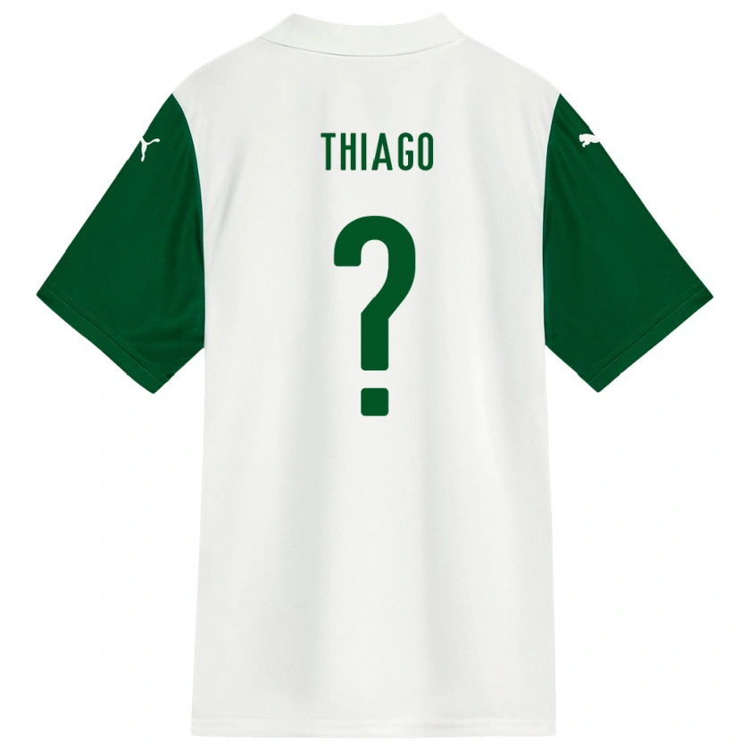 Danxen Kinderen Thiago #0 Wit Groen Uitshirt Uittenue 2025/26 T-Shirt