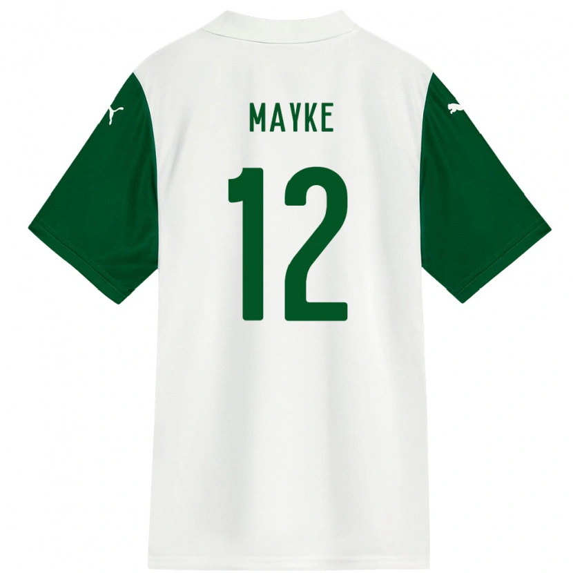 Danxen Kinderen Mayke #12 Wit Groen Uitshirt Uittenue 2025/26 T-Shirt