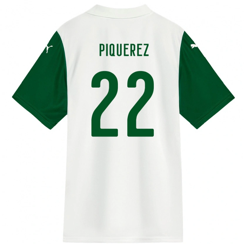 Danxen Kinderen Joaquín Piquerez #22 Wit Groen Uitshirt Uittenue 2025/26 T-Shirt