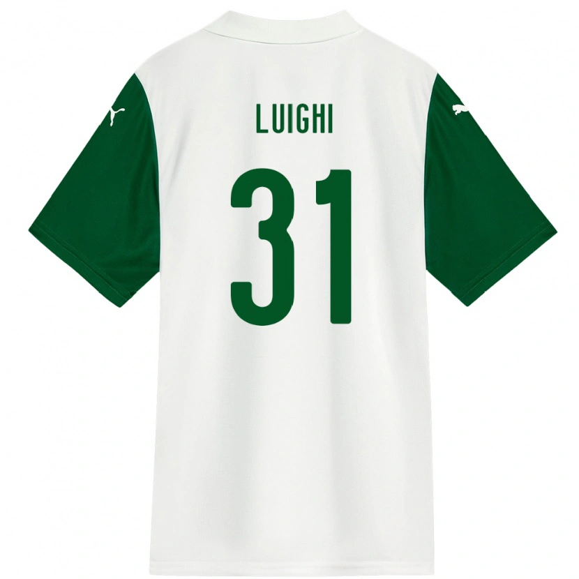 Danxen Kinderen Luighi #31 Wit Groen Uitshirt Uittenue 2025/26 T-Shirt