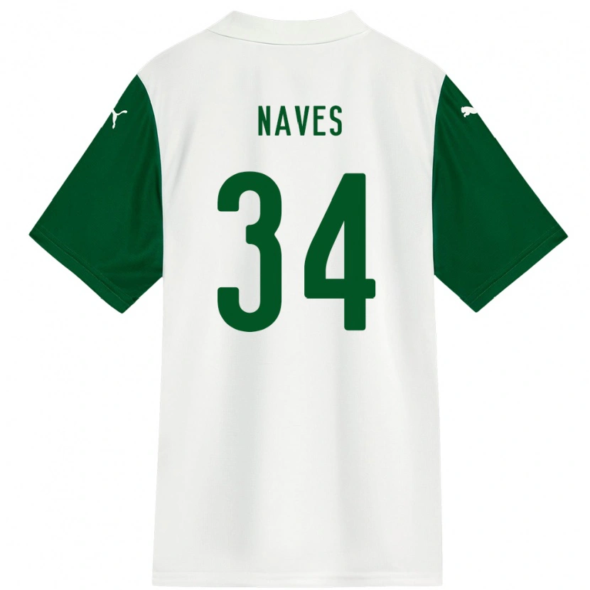 Danxen Kinderen Naves #34 Wit Groen Uitshirt Uittenue 2025/26 T-Shirt