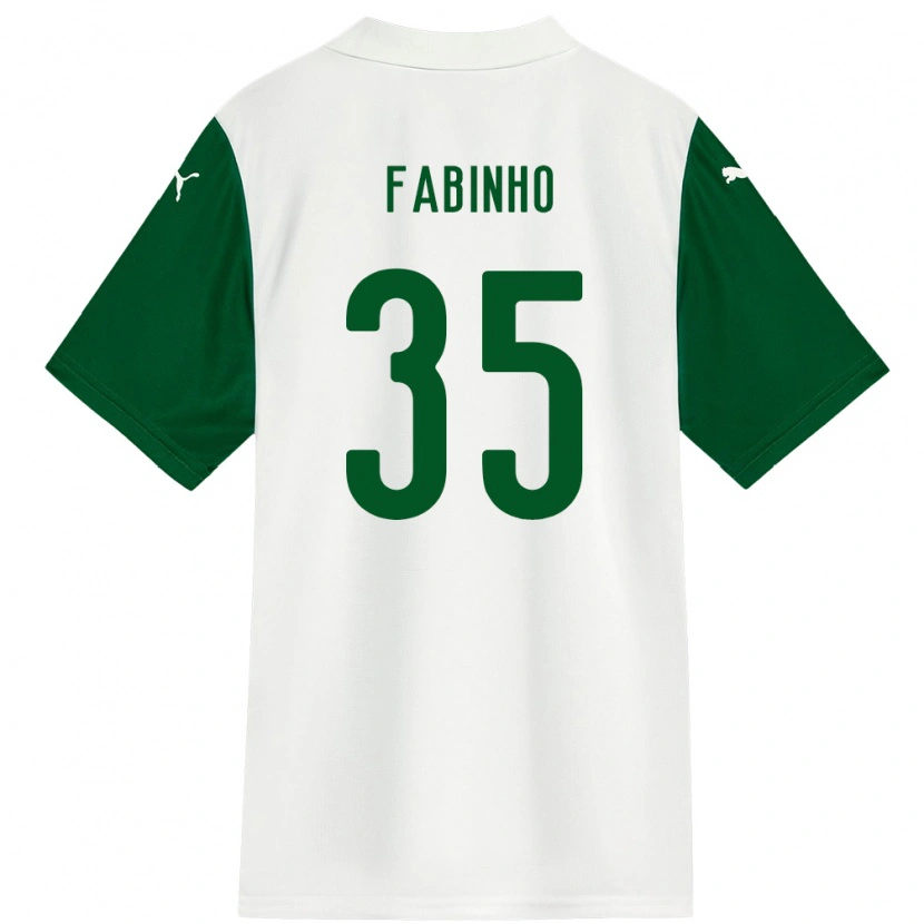 Danxen Kinderen Fabinho #35 Wit Groen Uitshirt Uittenue 2025/26 T-Shirt