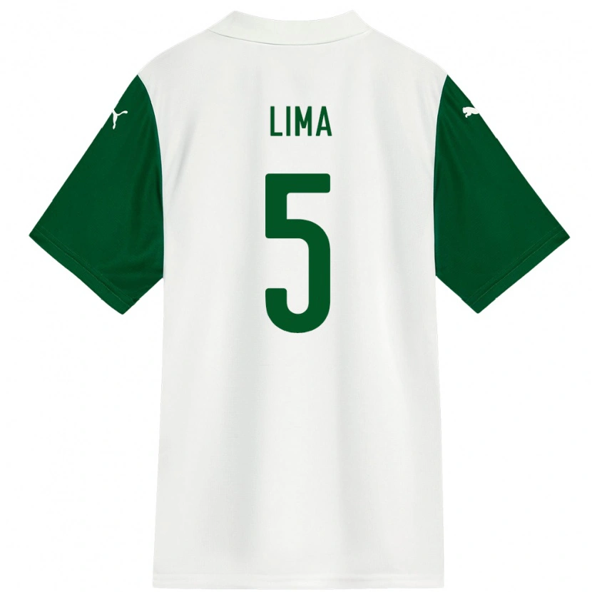 Danxen Kinderen Ingryd Lima #5 Wit Groen Uitshirt Uittenue 2025/26 T-Shirt