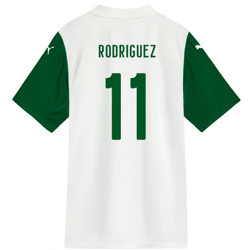 Danxen Kinderen Yamila Rodríguez #11 Wit Groen Uitshirt Uittenue 2025/26 T-Shirt