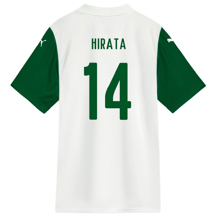Danxen Kinderen Bruna Hirata #14 Wit Groen Uitshirt Uittenue 2025/26 T-Shirt